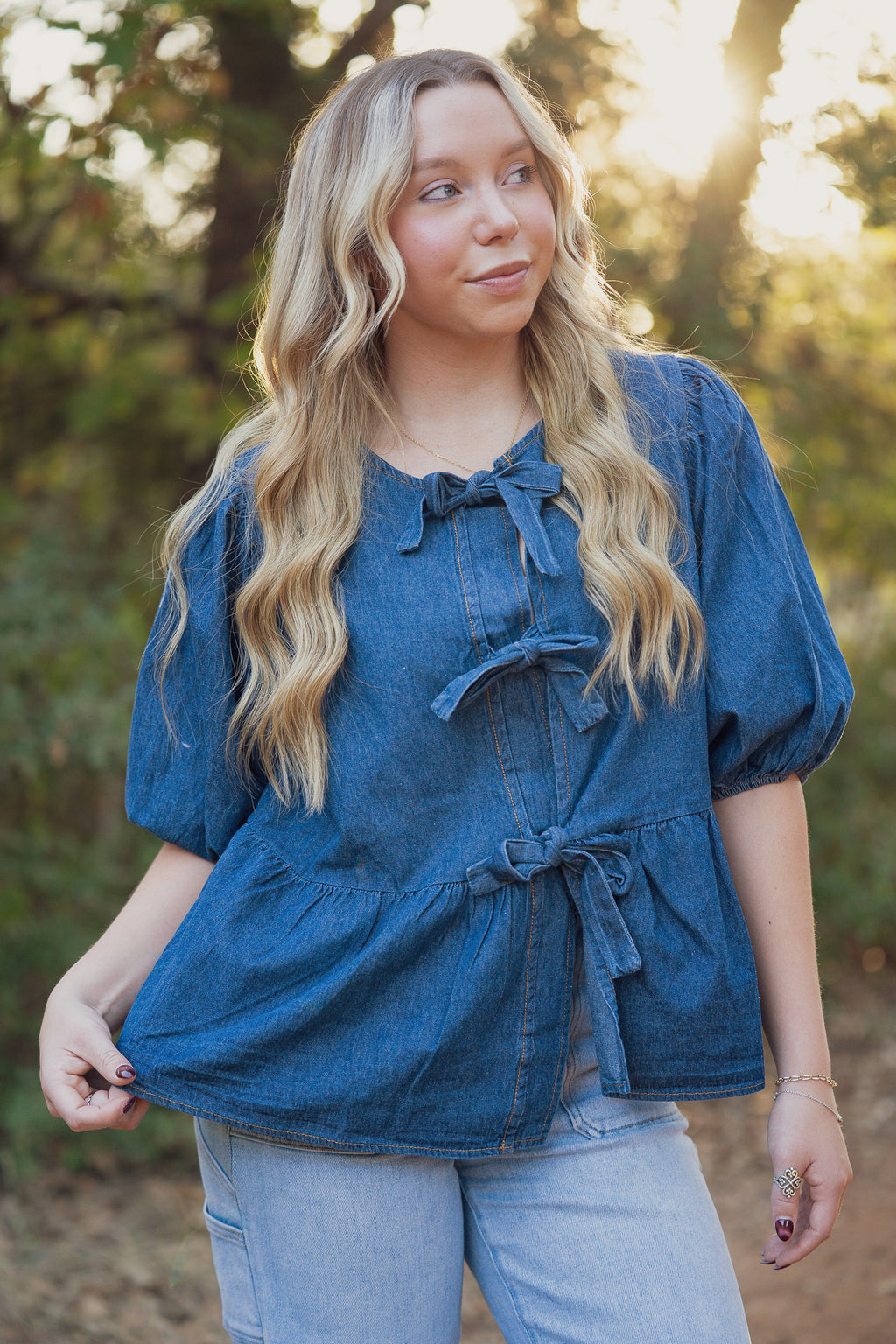 Sweet on Denim Blouse