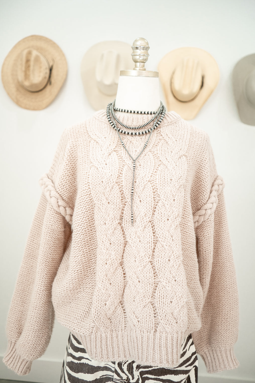 Braided Knit Sweater