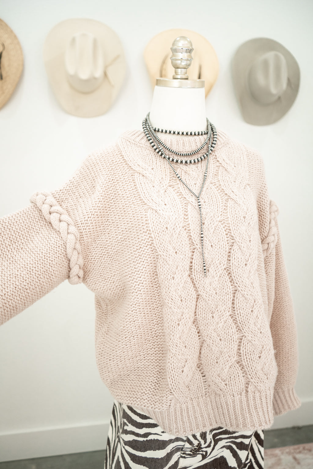 Braided Knit Sweater